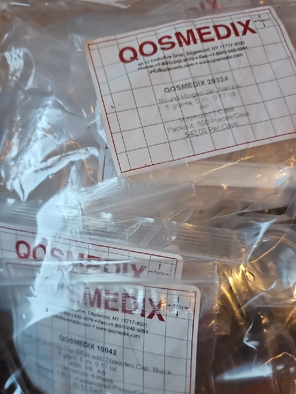 160+pc Qosmedix Cosmetic Sample Supplies Lot - New & Some Sealed